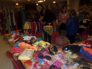 Colourful display of costume goodies - Dancer's Bazaar, 2014. Photo by Siddiqah